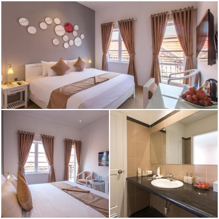Các phòng ngủ tại khác sạn ở Huế gần sông Hương này luôn được thiết kế với sự tiện nghi và ấm áp nhất.