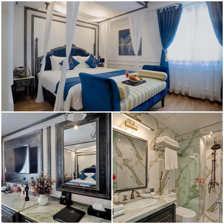 Tất cả các phòng ngủ tại Athena được trang bị nội thất cao cấp và tiện nghi hiện đại. 