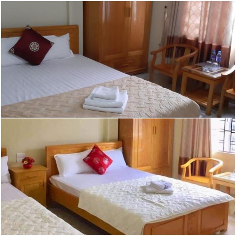 Khách sạn Vân Đồn Hải Lưu cung cấp hạng phòng gia đình bố trí hai giường đôi trải đệm êm ái, mềm mại.