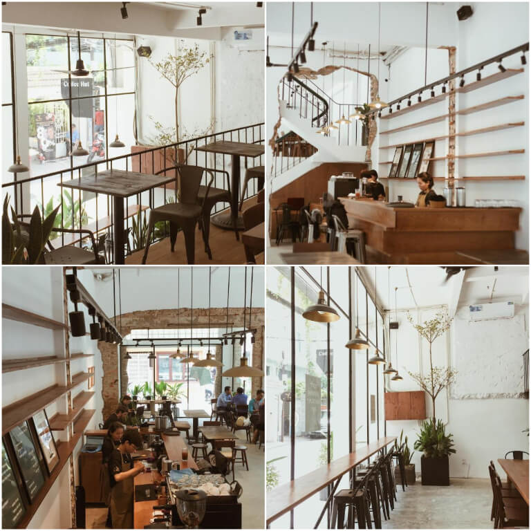 Quán cafe ngay sảnh vào mang đến sự độc đáo mới lạ cho du khách.