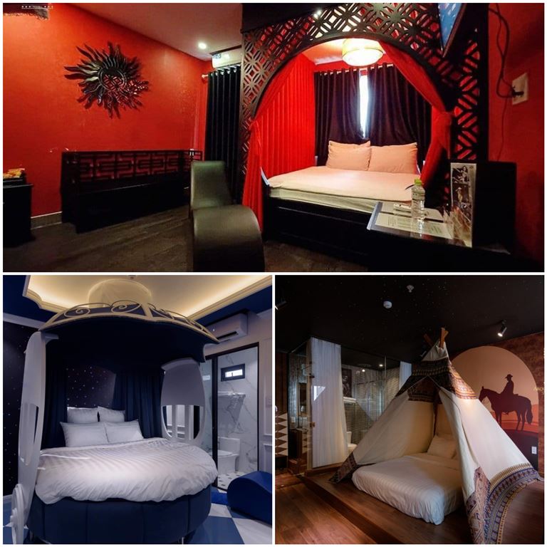 Khách sạn đem đến các hạng phòng dành riêng cho cặp đôi được thiết kế theo những phong cách lãng mạn khác nhau. (nguồn: facebook.com)