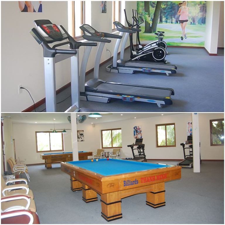 Khách sạn Hòa Bình cung cấp tiện ích phòng Gym và bàn chơi Billiards hoàn toàn miễn phí với chất lượng cao.
