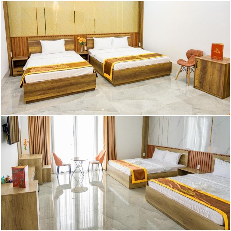 Khách sạn cung cấp đa dạng các hạng phòng thiết kế hiện đại, mức giá phải chăng chỉ từ 300.000đ- 600.000đ/ đêm. 