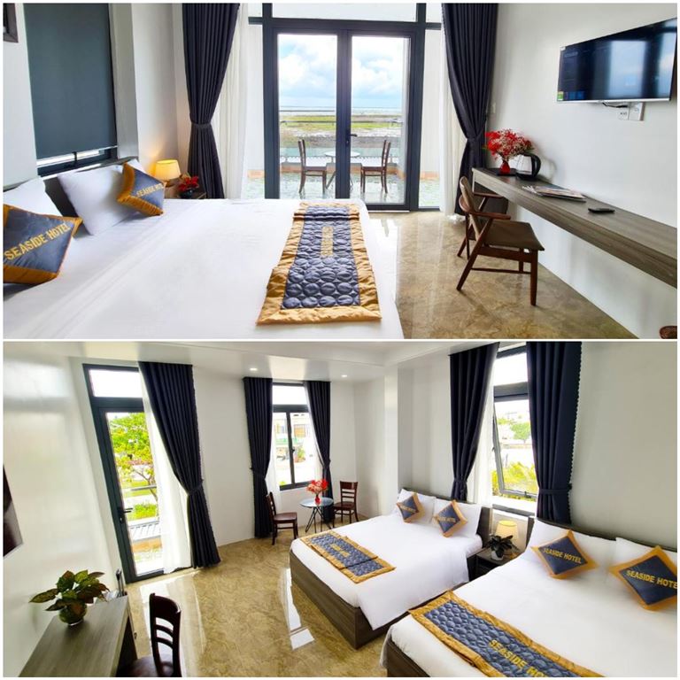Khách sạn Seaside Hotel cung cấp nhiều hạng phòng đẹp, được thiết kế theo phong cách hiện đại kiểu Tây Âu. 