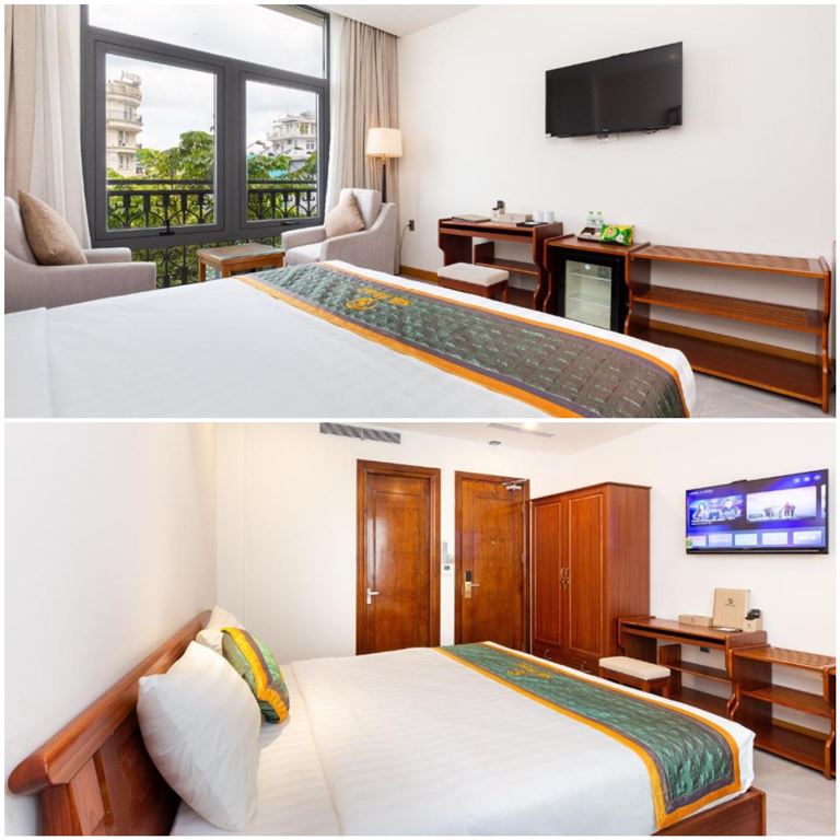 Không gian phòng Superior là hạng phòng bán chạy nhất tại khách sạn Tân Bình - Silk Hong Ha Hotel khi có đầy đủ tiện nghi và giá rẻ. 