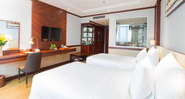 Phòng nghỉ được trang bị hệ thống 2 giường đơn dành riêng cho 2 người. 