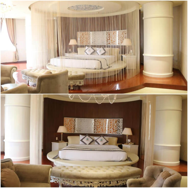 Thiết kế giường lớn ấn tượng, mang đến trải nghiệm mới lạ cho du khách.