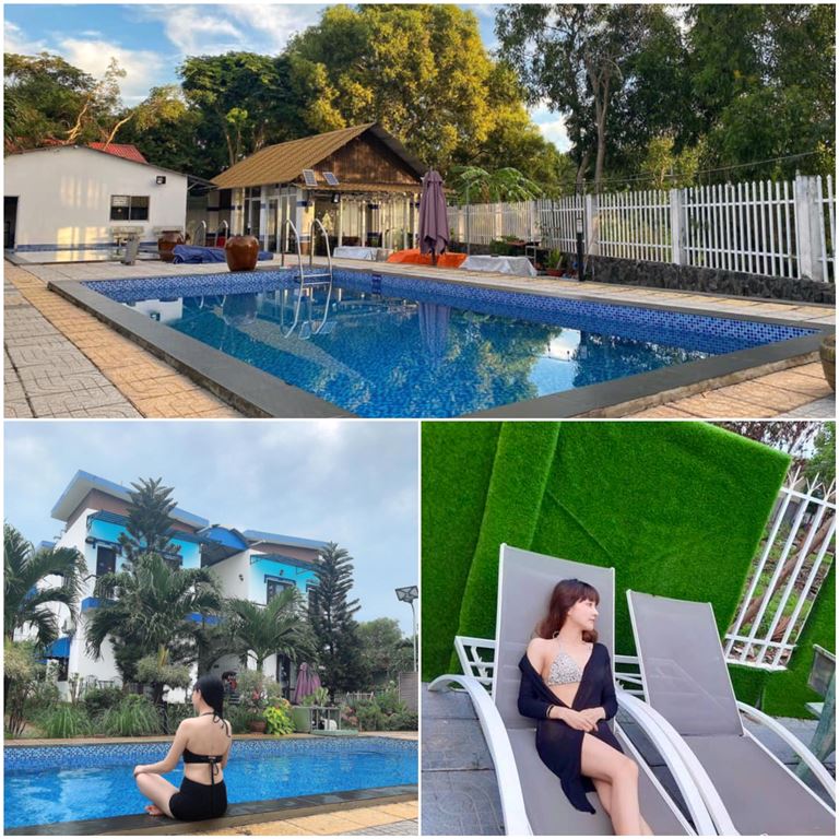 Villa Sapphire có hai hồ bơi ngay trong khuôn viên thiết kế đẹp, là điểm sống ảo không thể bỏ lỡ khi tới nghỉ dưỡng. 