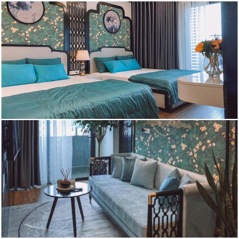 Không chỉ không gian nghỉ ngơi, villa Quy Nhơn này còn cung cấp các góc check in cực xinh ngay trong phòng nghỉ của mình. 