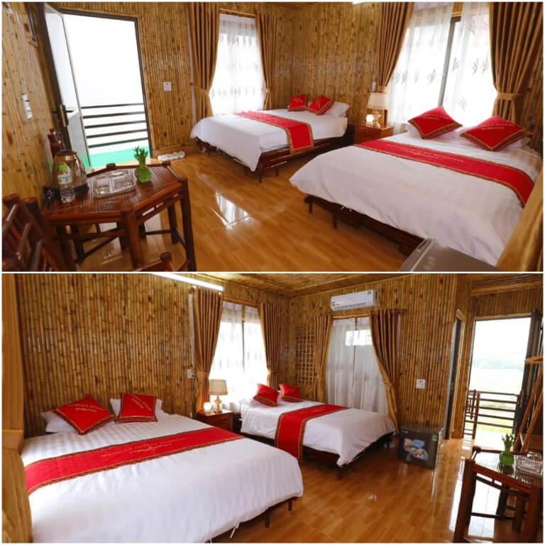 Phòng Deluxe giường mang đến không gian ấm cúng với nhiều gam màu nóng.