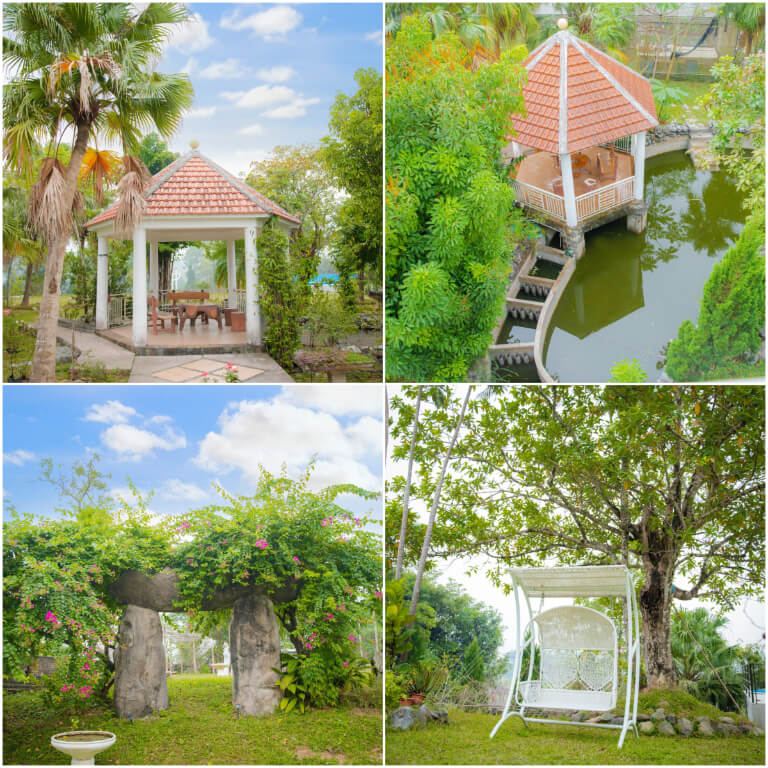 Villa có không gian nghỉ dưỡng xanh, bố trí khu tham quan cách biệt.