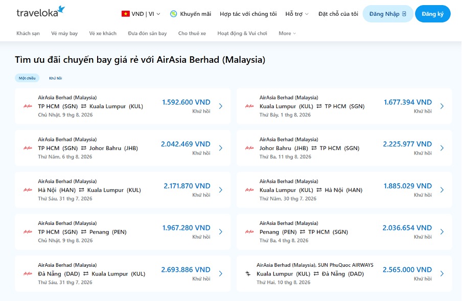 Săn vé máy bay giá rẻ cho chuyến du lịch quốc tế cùng AirAsia