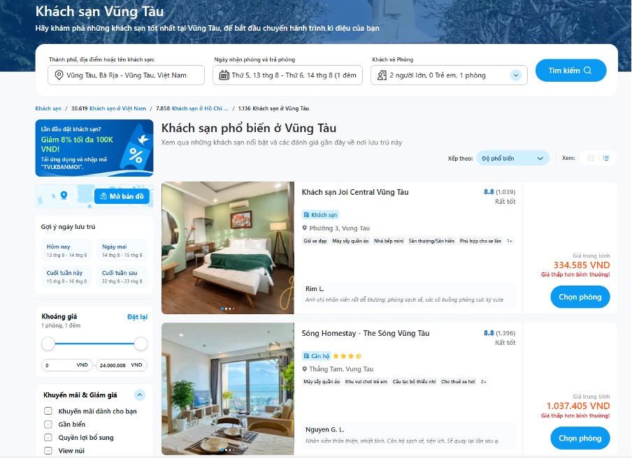 Đặt vé du lịch qua traveloka